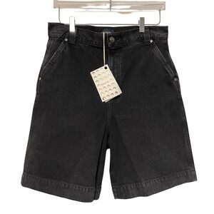 Khaite Womens Hayden Denim High Rise Long Jean Shorts Size 31 Black NWT